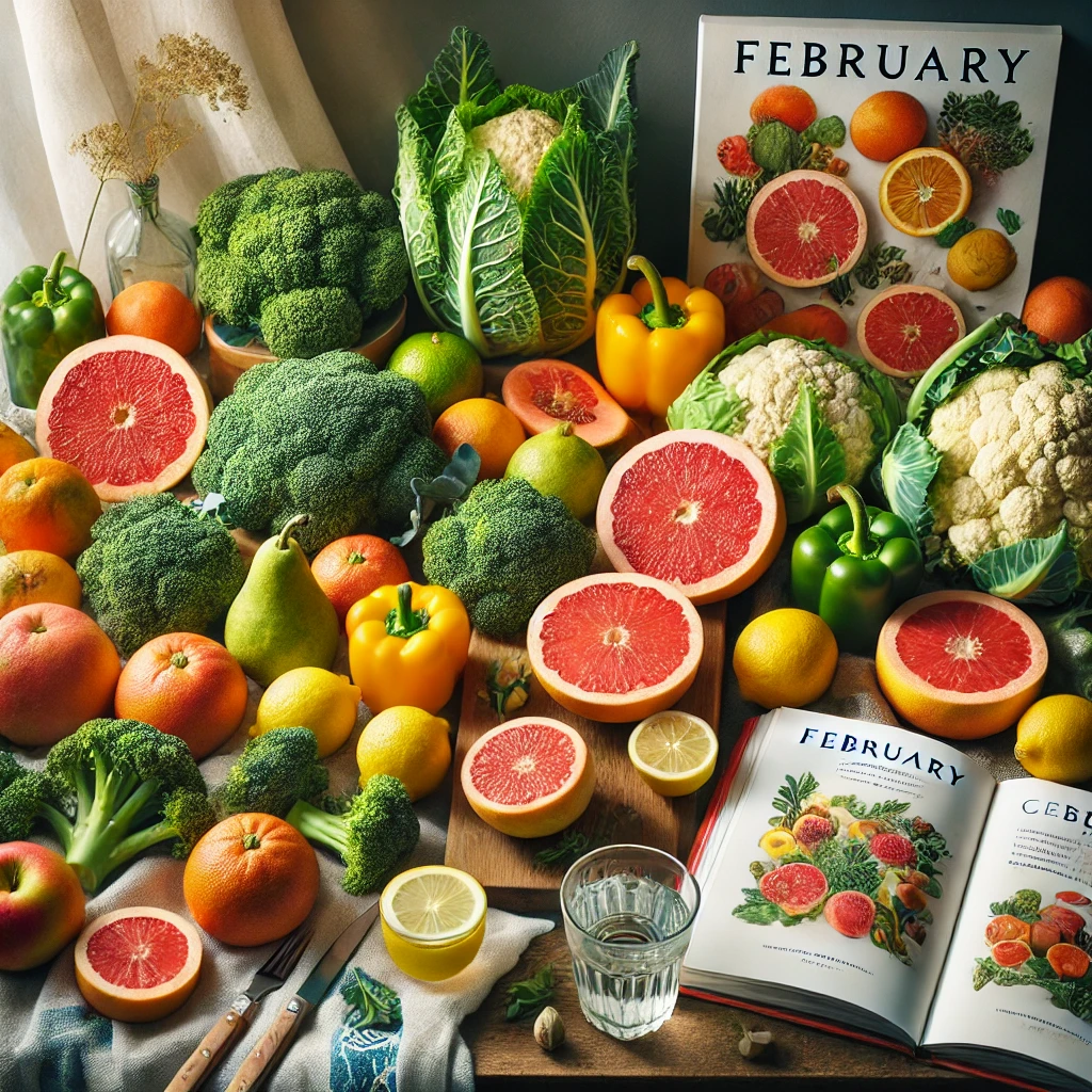 5 Superfoods in February Broccoli, Grapefruits, Cauliflower, Lemons, and Papayas