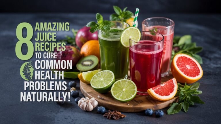 Amazing 8 Juice Recipes to Cure Common Health Problems Naturally!
