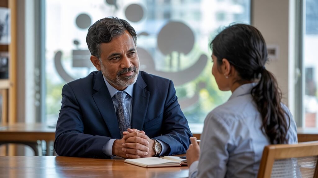 CEO Habits: 26 Essential Practices That Transform Ordinary Leaders into Extraordinary Visionaries 13 Indian Business executive showing empathy CEO habits