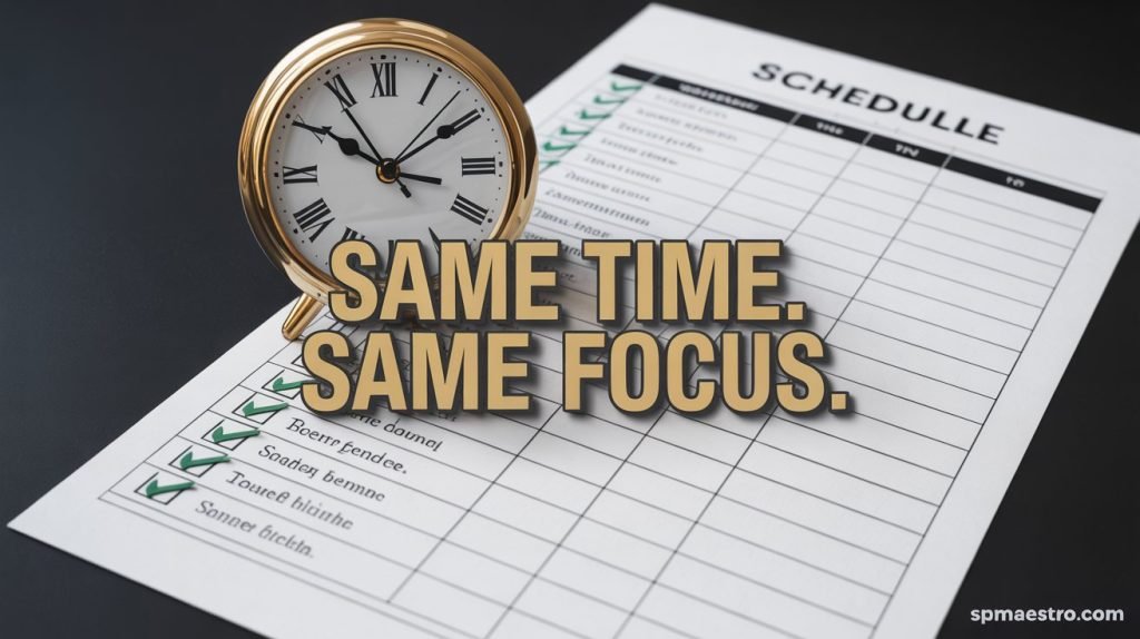 Discipline Mastery: 6 Game-Changing Rules for Unstoppable Success 14 Same time same focus Discipline Rules
